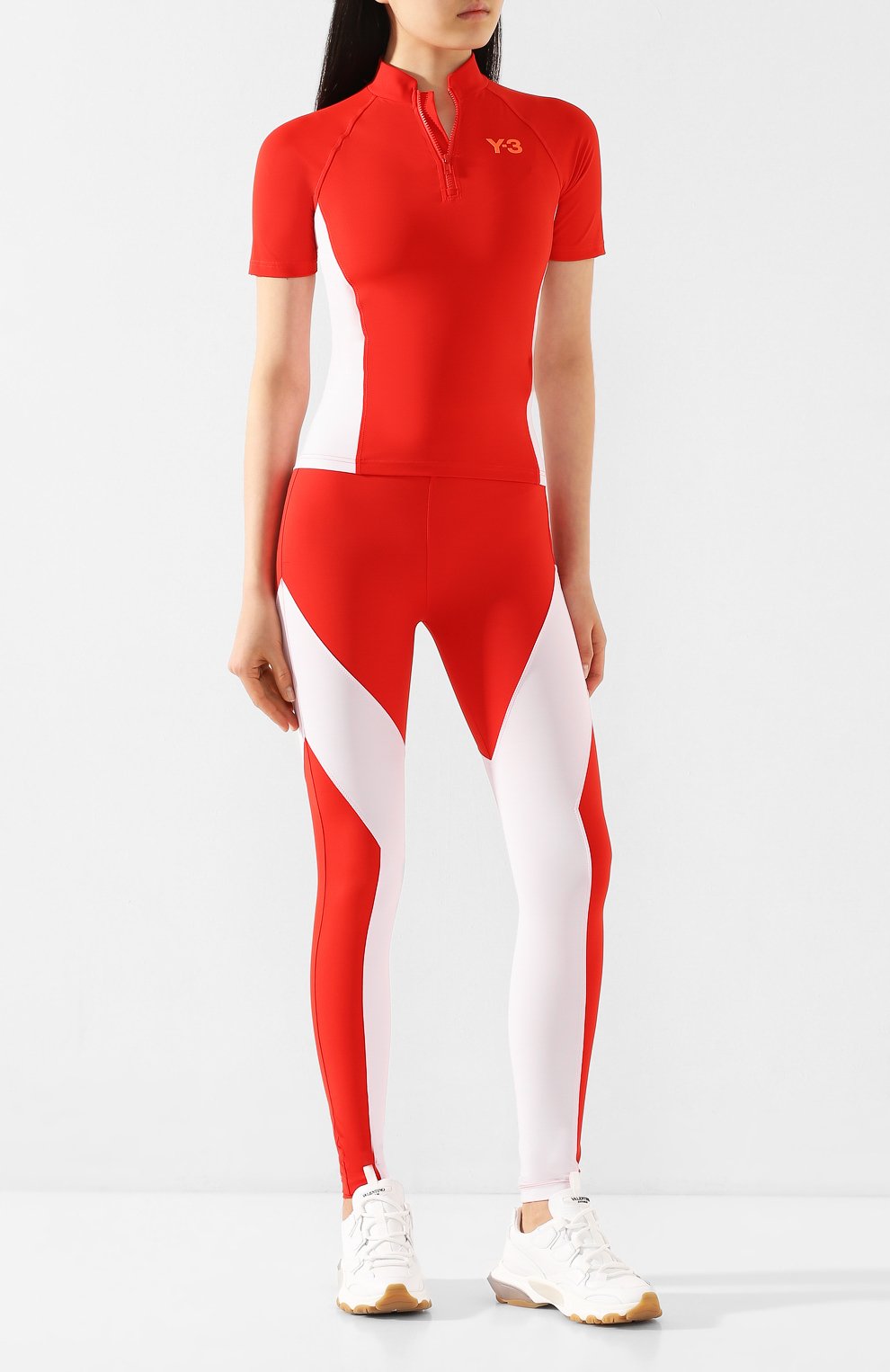 Легинсы Y-3 красного цвета по цене 13100 руб., арт. FN5743/W, фото 2 Легинсы Y-3, арт. FN5743/W, фото 2