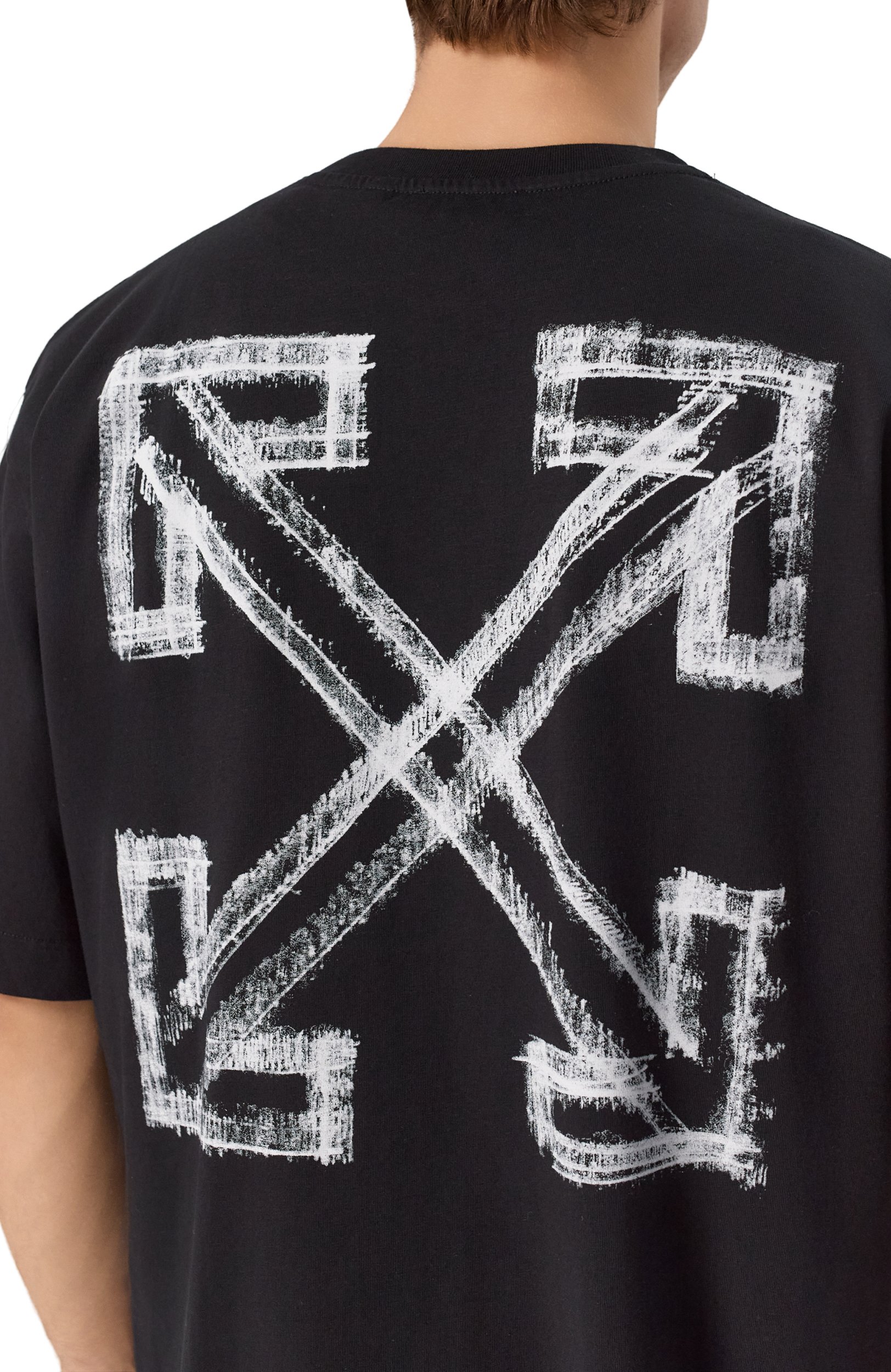 Хлопковая футболка OFF-WHITE черного цвета по цене 43500 руб., арт. 0MAA120F26JER00Y0, фото 5 Хлопковая футболка OFF-WHITE, арт. 0MAA120F26JER00Y0, фото 5