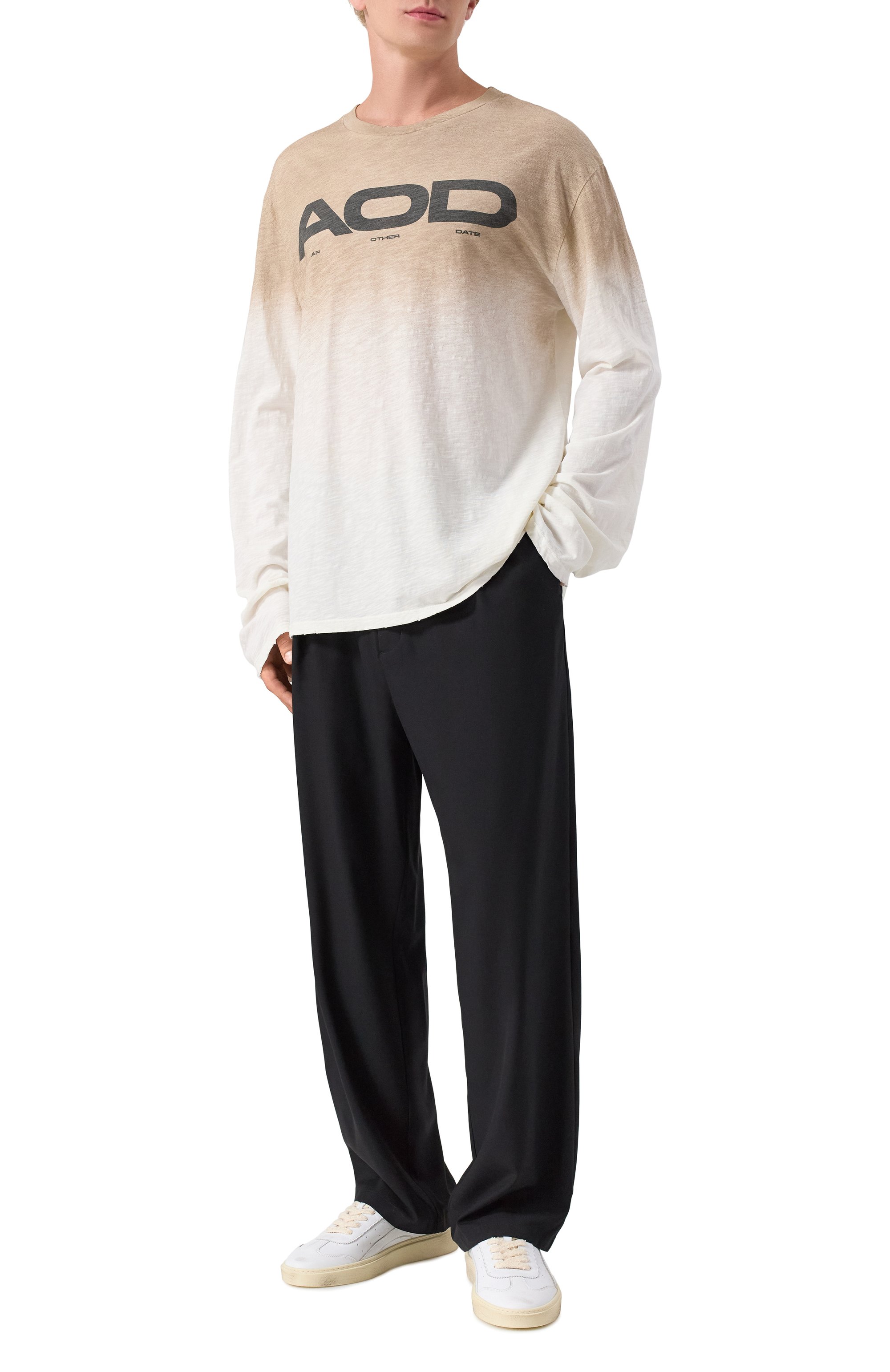Хлопковый лонгслив AN OTHER DATE кремового цвета по цене 18150 руб., арт. F50DMATH087, фото 2 Хлопковый лонгслив AN OTHER DATE, арт. F50DMATH087, фото 2