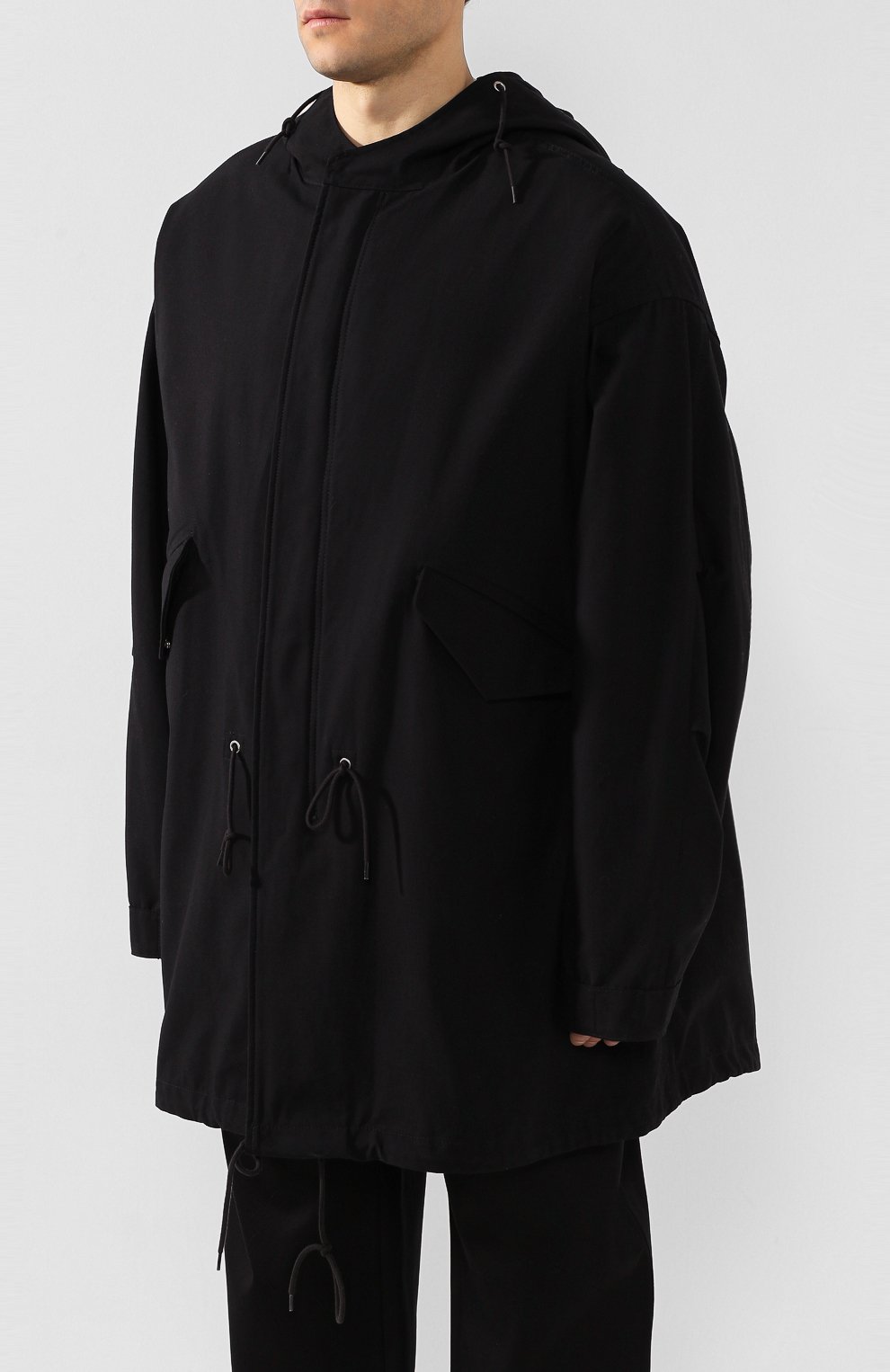 Хлопковая парка RAF SIMONS черного цвета по цене 196500 руб., арт. 192-710-15020, фото 3 Хлопковая парка RAF SIMONS, арт. 192-710-15020, фото 3