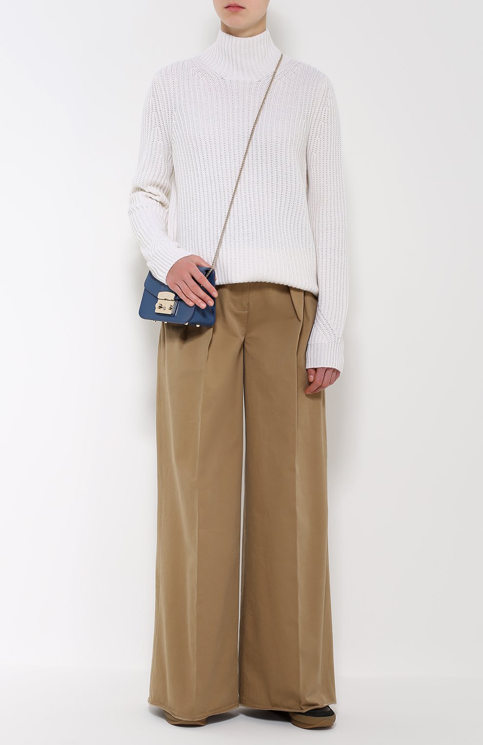 Широкие брюки с завышенной талией и защипами MONCLER, арт. B2-093-16416-00-57950, фото 2