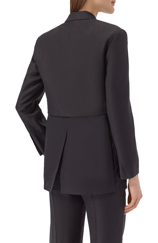 Жакет из вискозы и льна Brunello Cucinelli MH1267181 Чёрный  MH1267181 Фото 4