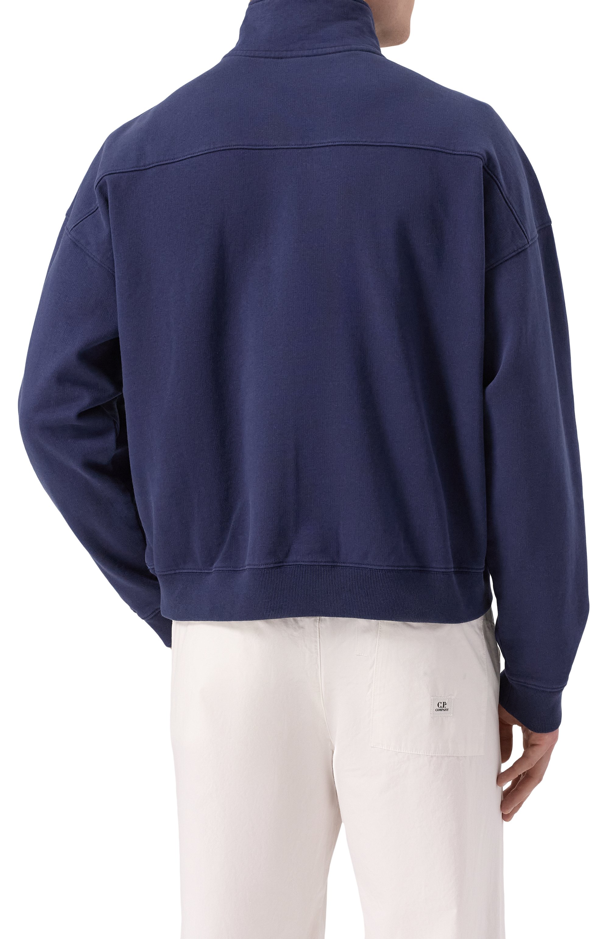 Хлопковый свитшот SPORTY AND RICH темно-синего цвета по цене 28100 руб., арт. ST073606231BL106, фото 4 Хлопковый свитшот SPORTY AND RICH, арт. ST073606231BL106, фото 4