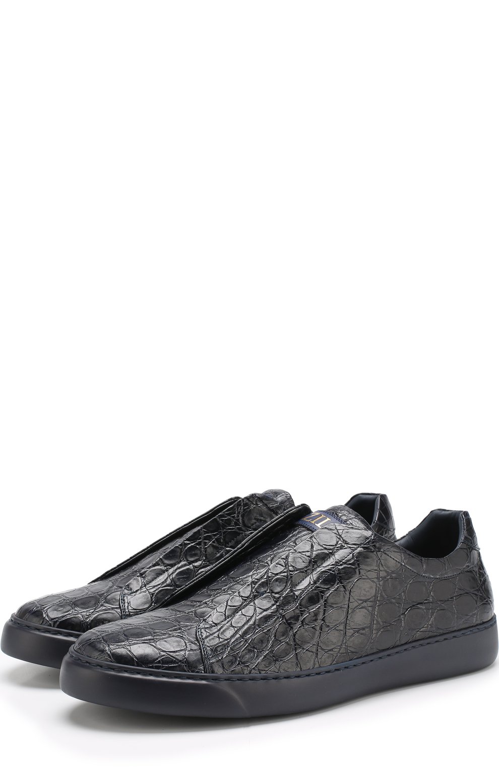 Кеды без шнуровки из кожи крокодила ZILLI, арт. T003/010/CCR0, фото 1