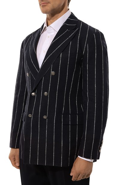 Пиджак изо льна и шерсти BRUNELLO CUCINELLI, арт. MP4927BPDD, фото 4