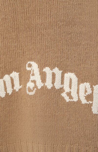 Шерстяной свитер PALM ANGELS бежевого цвета по цене 48800 руб., арт. PWHE040C99KNI0016001, фото 5 Шерстяной свитер PALM ANGELS, арт. PWHE040C99KNI0016001, фото 5
