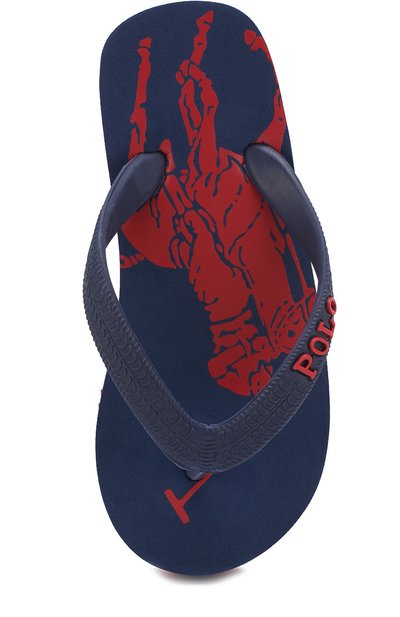 Резиновые шлепанцы с логотипом бренда POLO RALPH LAUREN синего цвета по цене 5750 руб., арт. LANDRY/CHIL, фото 4 Резиновые шлепанцы с логотипом бренда POLO RALPH LAUREN, арт. LANDRY/CHIL, фото 4