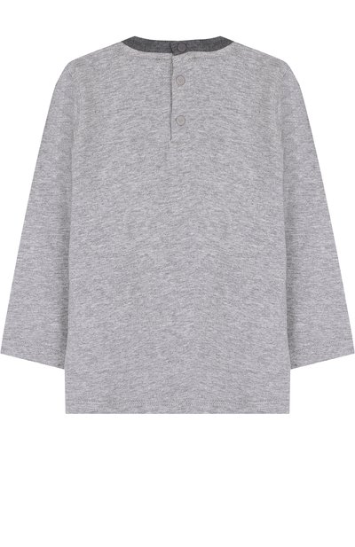 Хлопковый лонгслив с принтом ARMANI JUNIOR, арт. 6YHT08/4J09Z, фото 2