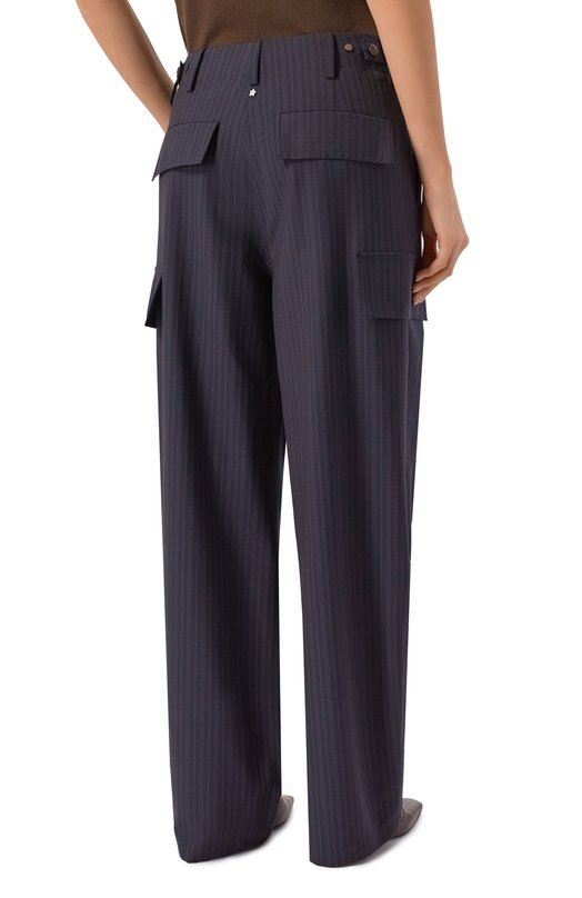 Шерстяные брюки-карго Lorena Antoniazzi P2633PA27A/5229 Синий  P2633PA27A/5229 Фото 4