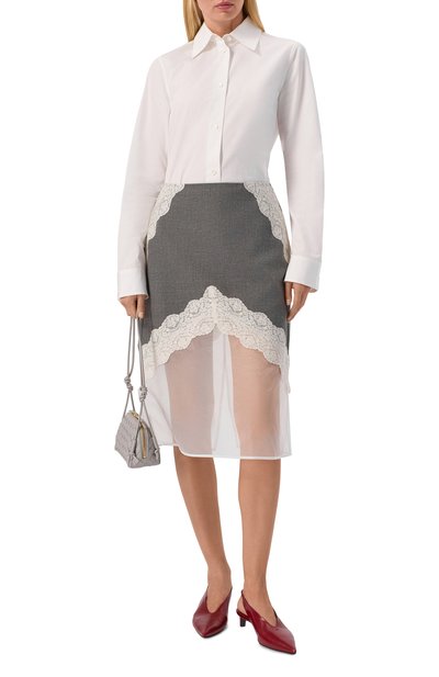 Комбинированная юбка JIL SANDER, арт. J03MA0257/J41557, фото 2