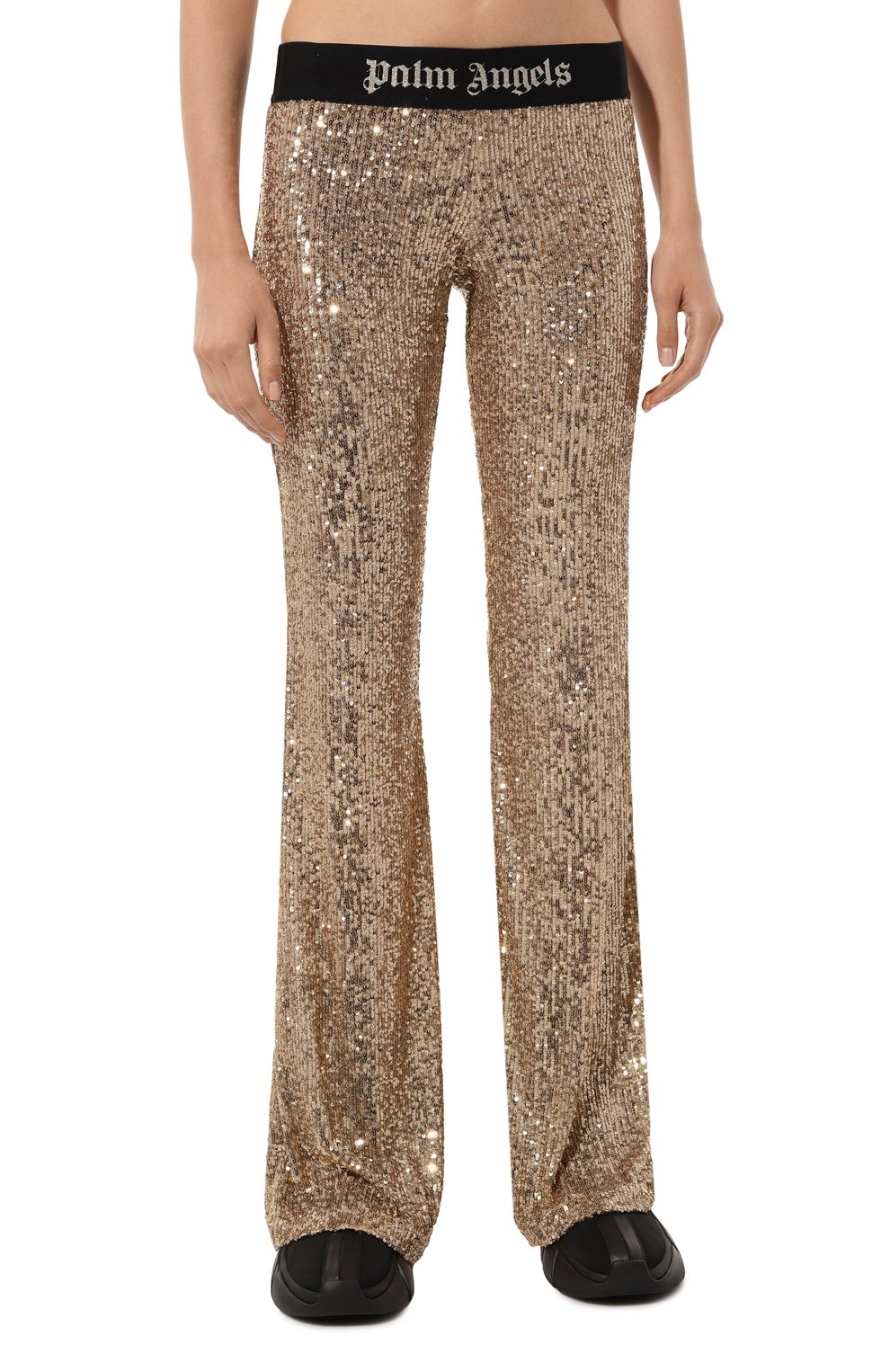 Брюки с отделкой пайетками PALM ANGELS, арт. PWCA101F24FAB002, фото 3