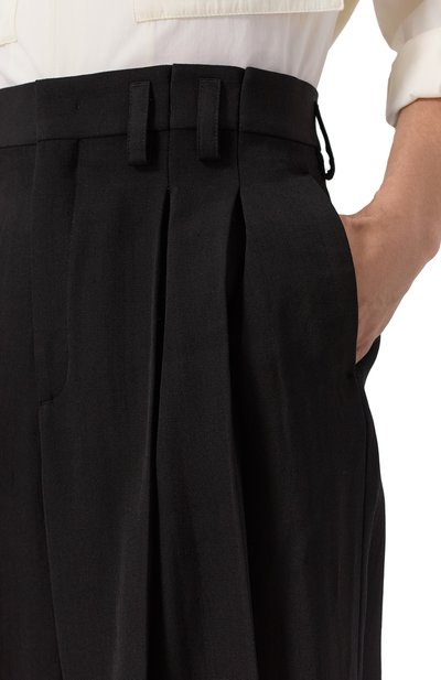 Брюки из вискозы и шелка JIL SANDER черного цвета по цене 259000 руб., арт. J21KA0265/J65005, фото 5 Брюки из вискозы и шелка JIL SANDER, арт. J21KA0265/J65005, фото 5