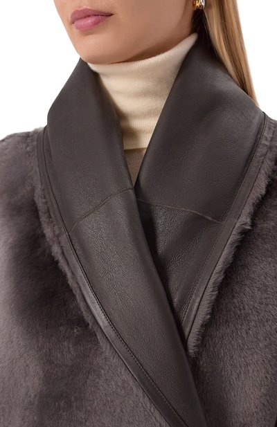 Двусторонняя дубленка из овчины YVES SALOMON, арт. 26WYV60175MERL, фото 5