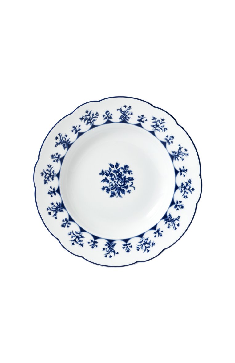 Тарелка суповая chateaubriand BERNARDAUD синего цвета, арт. 2595/23 | Фото 1 (Нос: Не проставлено; Региональные ограничения белый список (Axapta Mercury): Не проставлено; Коллекция: Chateaubriand; Интерьер Кросс-КТ: Обеденная посуда; Ограничения доставки: fragile-2)