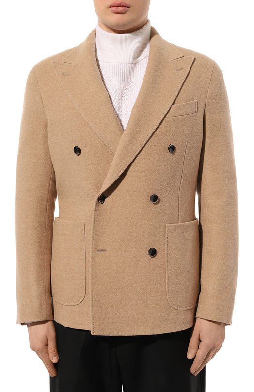 Шерстяной пиджак Nuti and Co Бежевый, фото 3