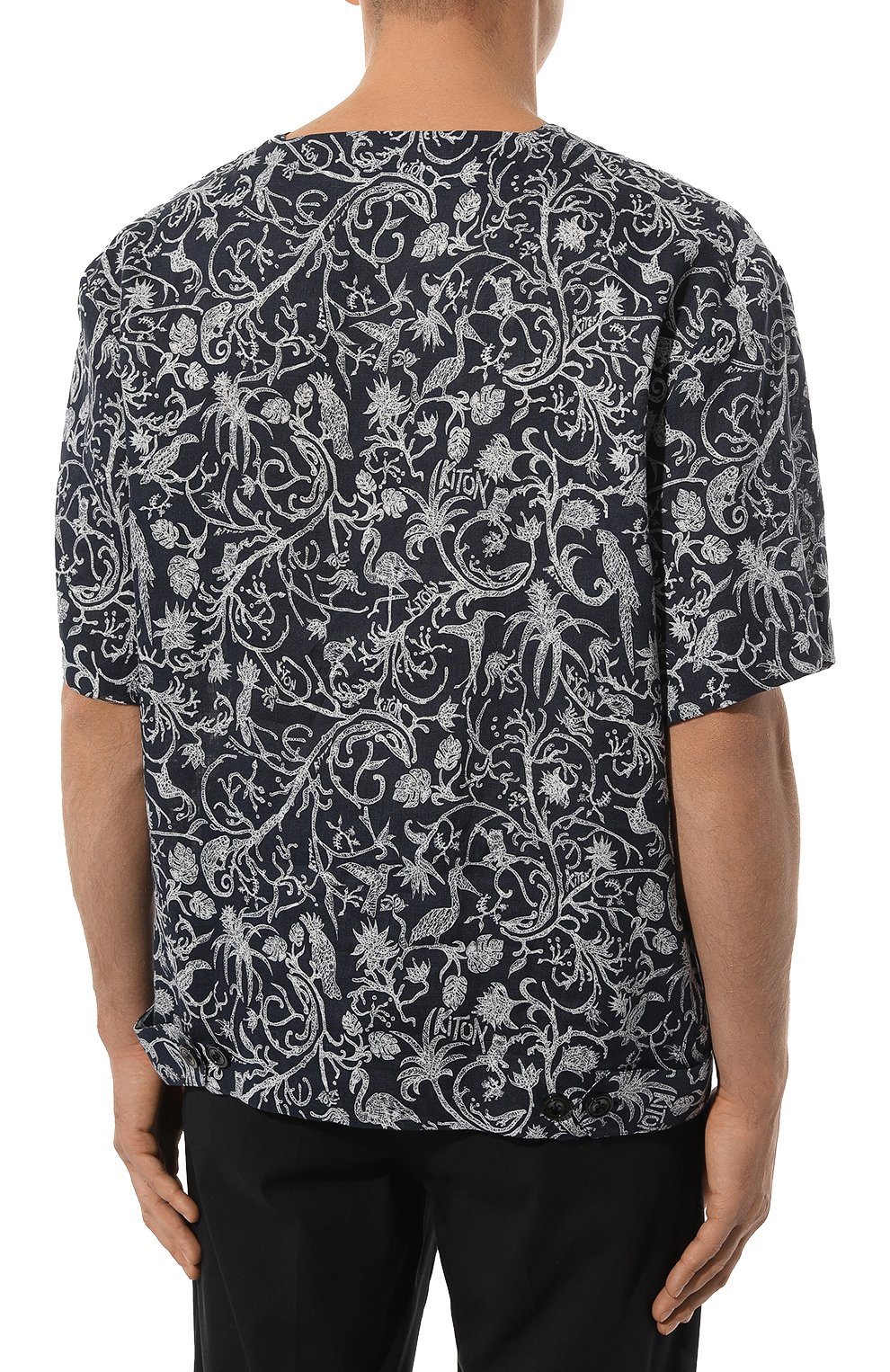 Льняная рубашка KITON, арт. UMC025H08902, фото 4