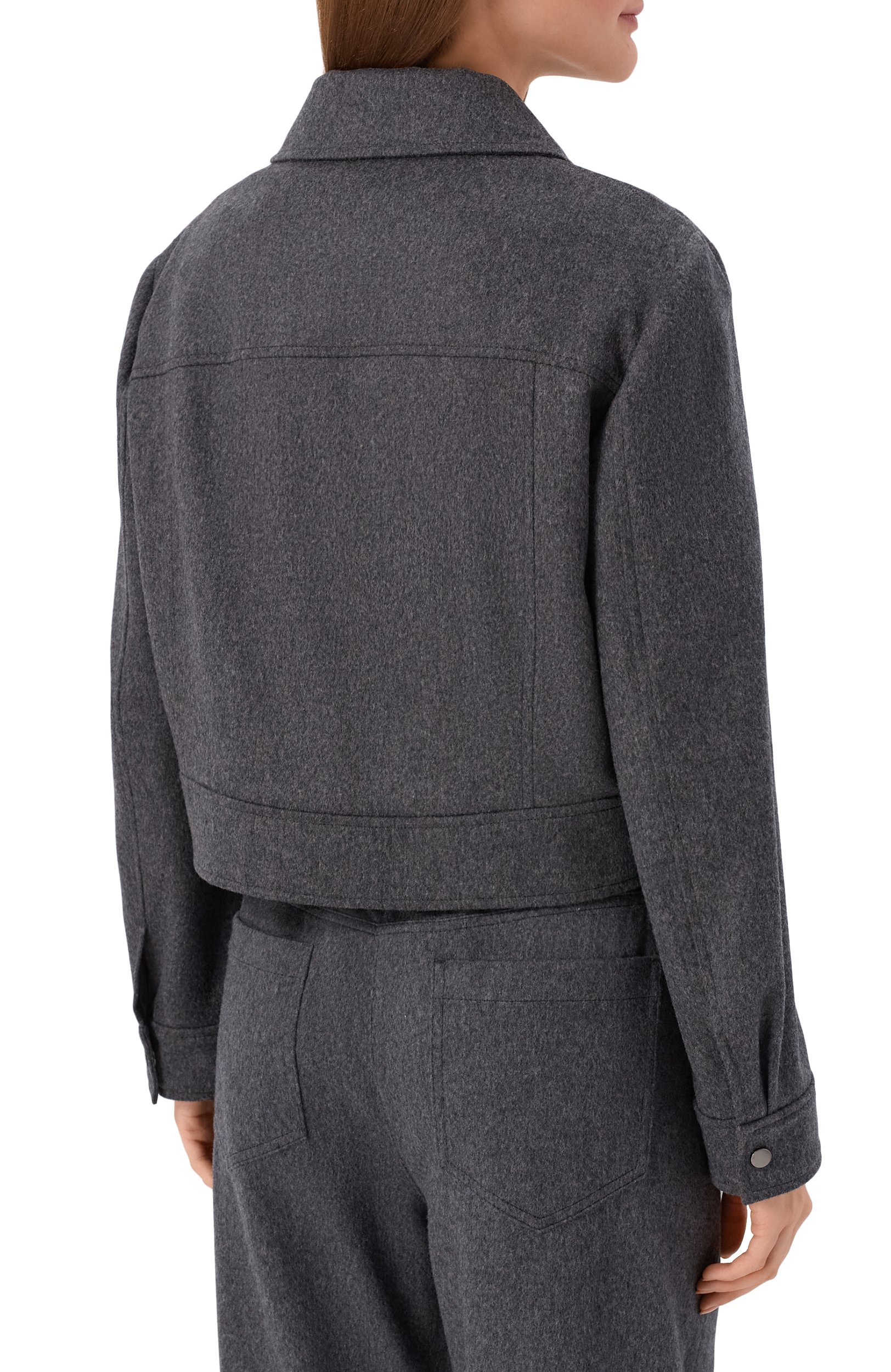 Шерстяная куртка BRUNELLO CUCINELLI темно-серого цвета по цене 382500 руб., арт. MG5497459P, фото 4 Шерстяная куртка BRUNELLO CUCINELLI, арт. MG5497459P, фото 4