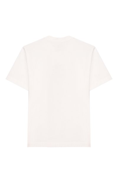 Хлопковая футболка C.P. COMPANY молочного цвета по цене 8995 руб., арт. CUM00V/LAA17_001, фото 2 Хлопковая футболка C.P. COMPANY, арт. CUM00V/LAA17_001, фото 2