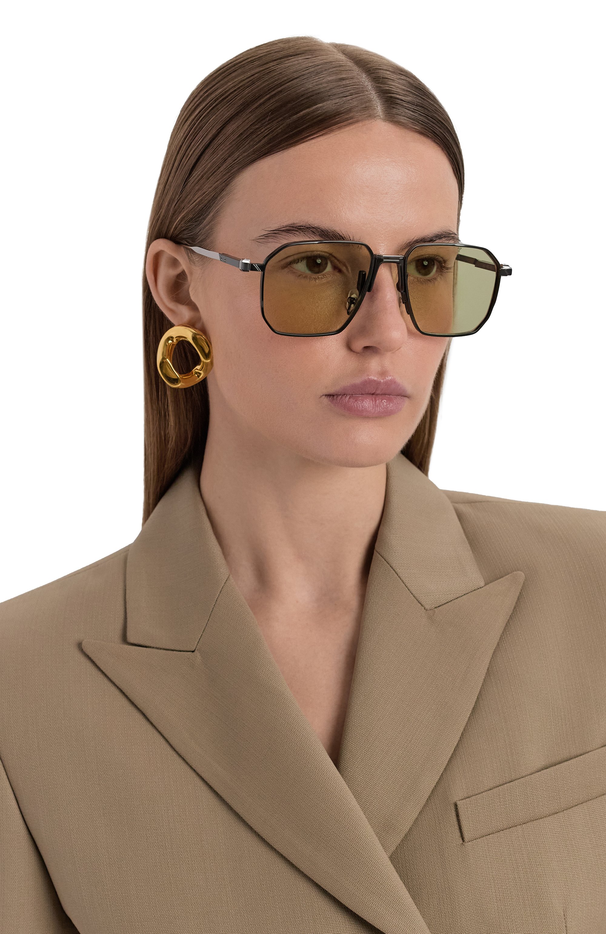 Солнцезащитные очки MOVITRA зеленого цвета по цене 97000 руб., арт. APEX 06-C2, фото 3 Солнцезащитные очки MOVITRA, арт. APEX 06-C2, фото 3