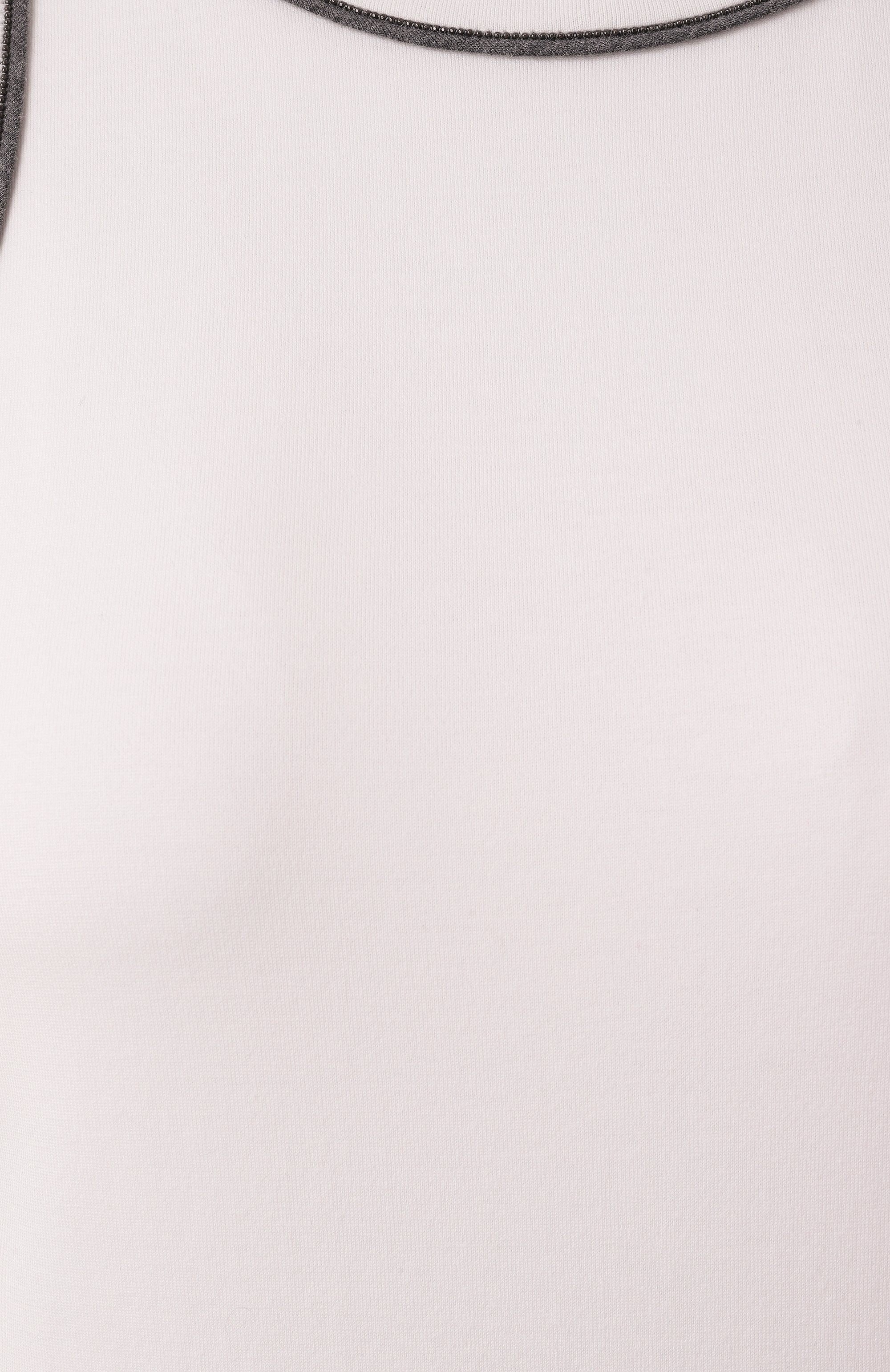 Хлопковая майка BRUNELLO CUCINELLI белого цвета по цене 92400 руб., арт. M0T81FP340, фото 6 Хлопковая майка BRUNELLO CUCINELLI, арт. M0T81FP340, фото 6