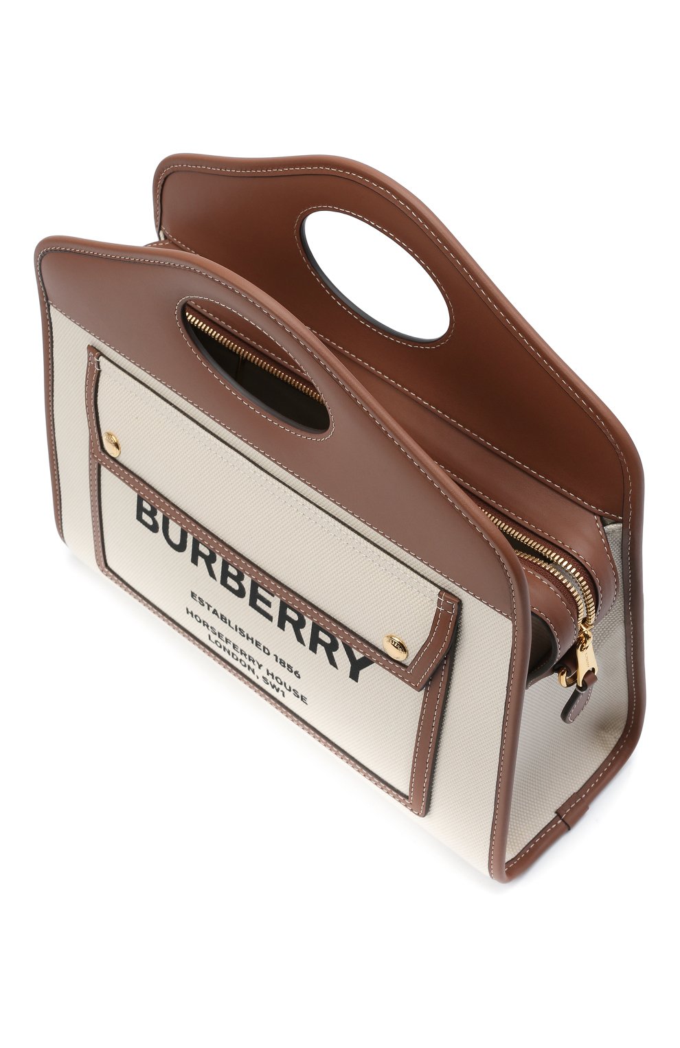 Сумка-тоут BURBERRY коричневого цвета по цене 187500 руб., арт. 8036784, фото 5 Сумка-тоут BURBERRY, арт. 8036784, фото 5