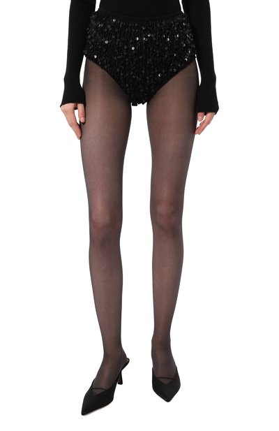 Шелковые шорты с отделкой пайетками MAISON MARGIELA, арт. S51QP0027/S60395, фото 3