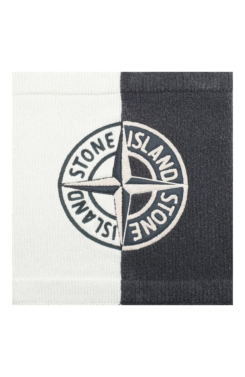 Шерстяной шарф-снуд STONE ISLAND светло-серого цвета по цене 16050 руб., арт. 7115N08D3, фото 1 Шерстяной шарф-снуд STONE ISLAND, арт. 7115N08D3, фото 1