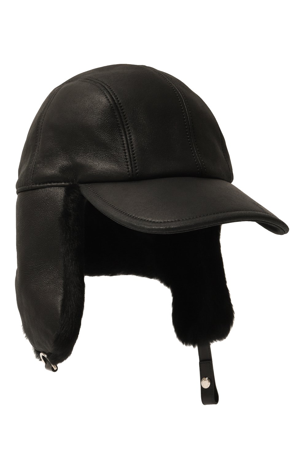 Кожаная бейсболка PRADA, арт. 2HC084-39A-F0002, фото 5