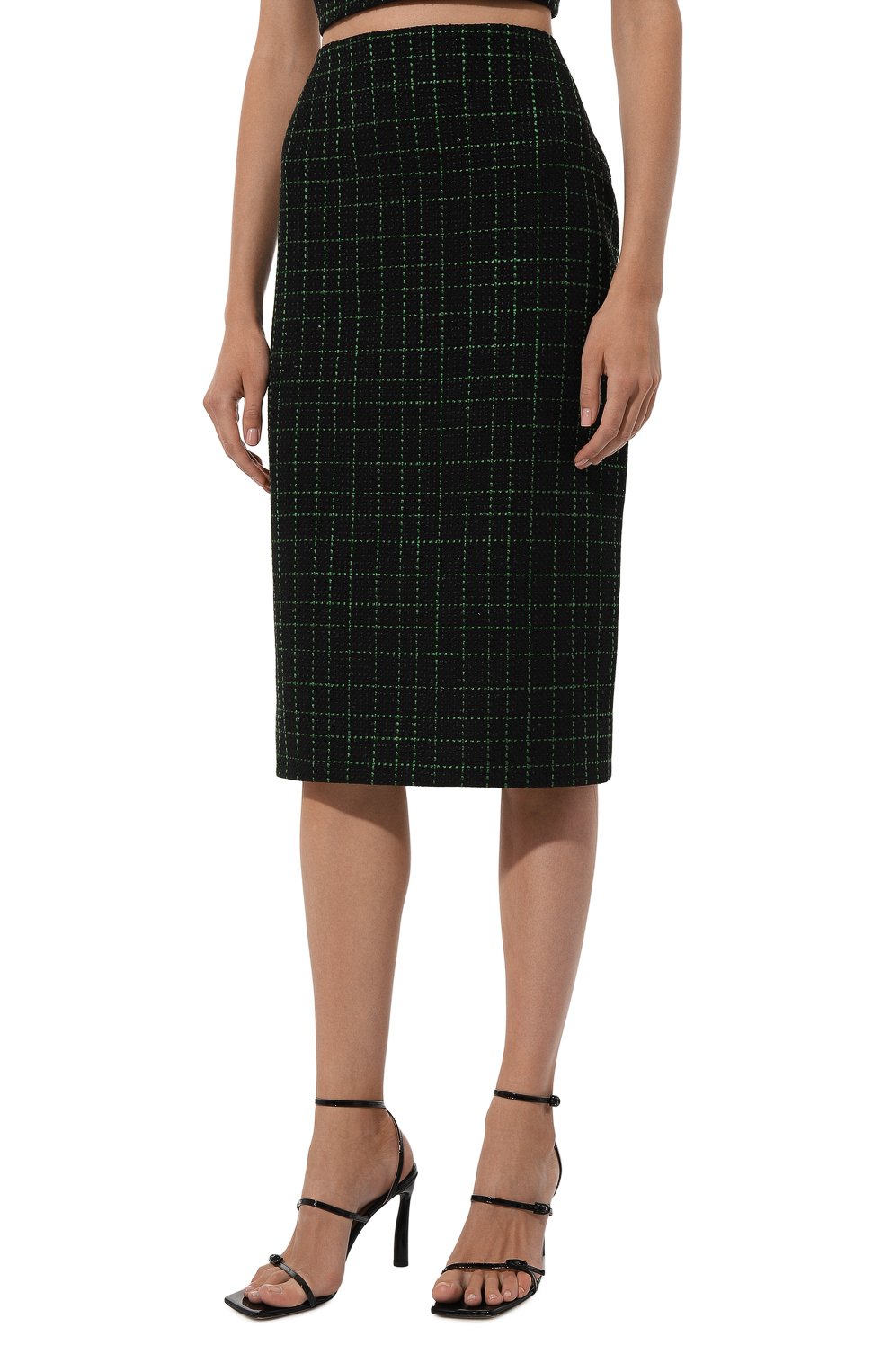 Твидовая юбка ELIE SAAB черного цвета по цене 82900 руб., арт. SK058N, фото 3 Твидовая юбка ELIE SAAB, арт. SK058N, фото 3