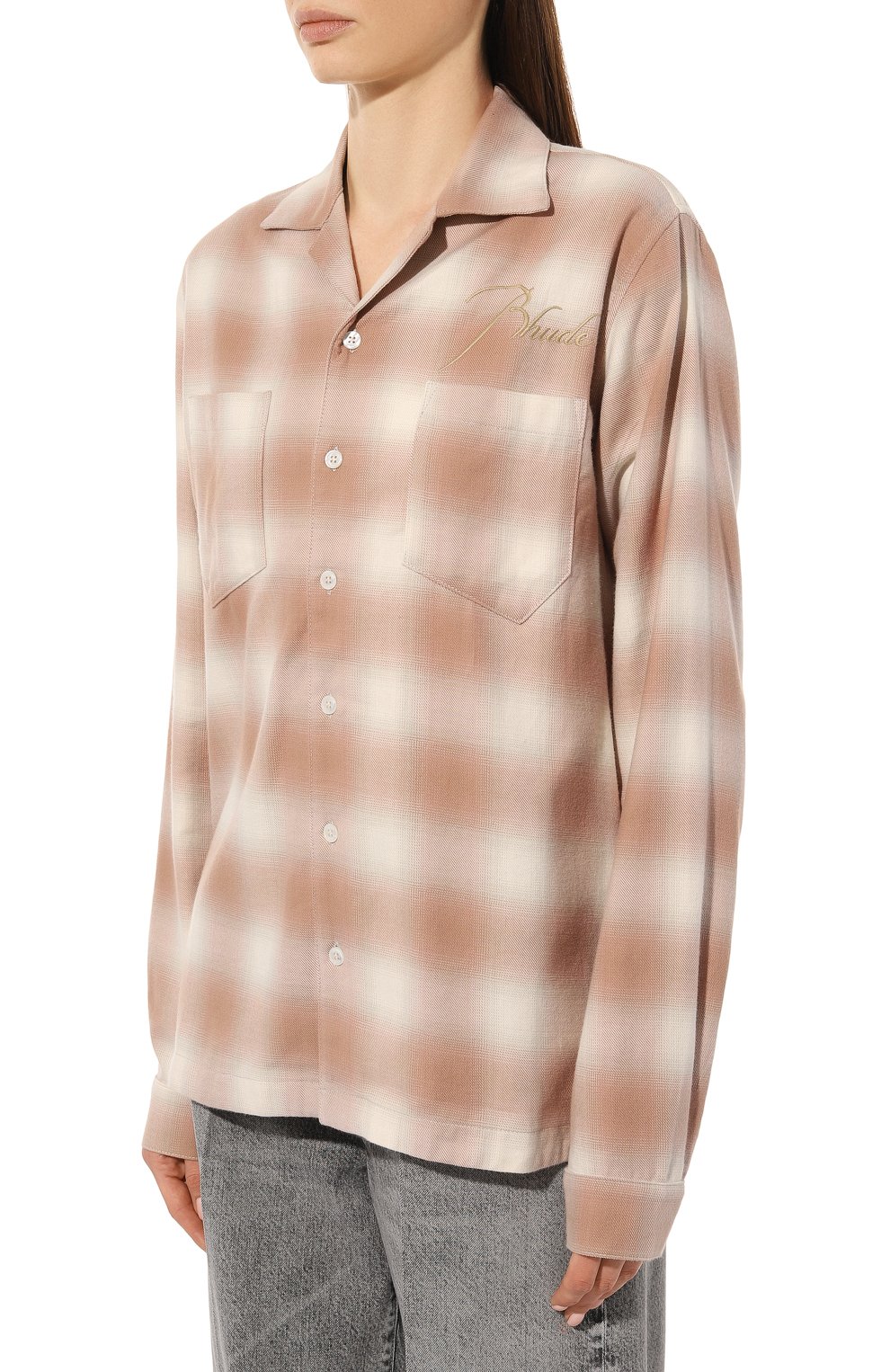 Хлопковая рубашка RHUDE, арт. RHSS23SR90320388, фото 3