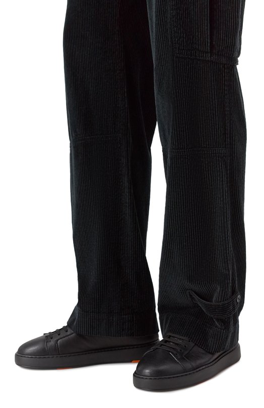 Кожаные кеды Cleanic Santoni MBCG21533NEAPECE Чёрный  MBCG21533NEAPECE Фото 3