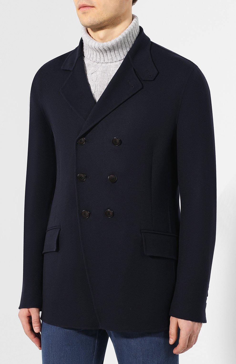 Кашемировый пиджак GIORGIO ARMANI темно-синего цвета по цене 449000 руб., арт. 9WGGG0AU/T009Z, фото 3 Кашемировый пиджак GIORGIO ARMANI, арт. 9WGGG0AU/T009Z, фото 3