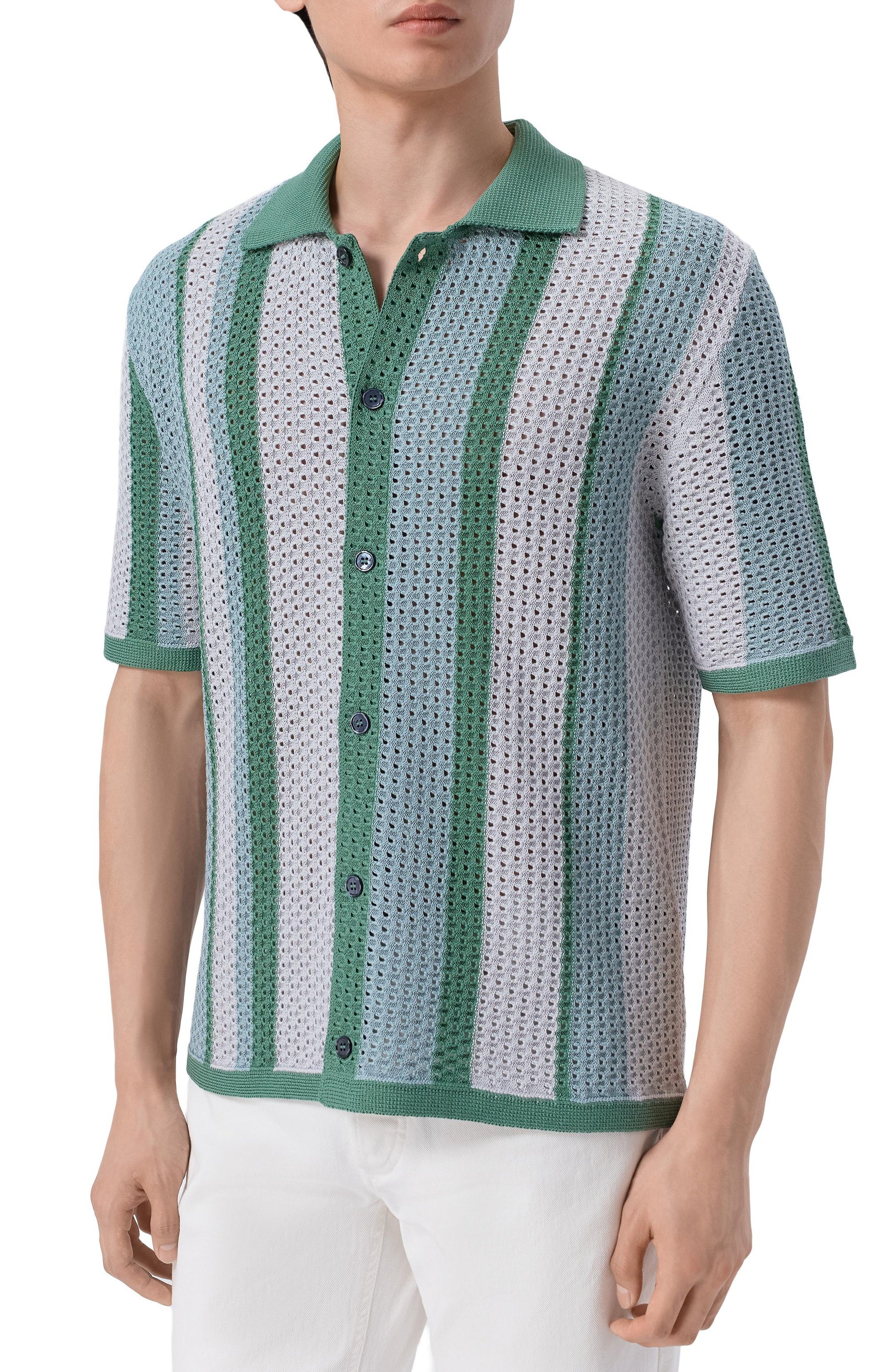 Рубашка из шелка и хлопка MVST, арт. M26.2PM.K144/Y207 KNIT SETA-C0T0NE, фото 3