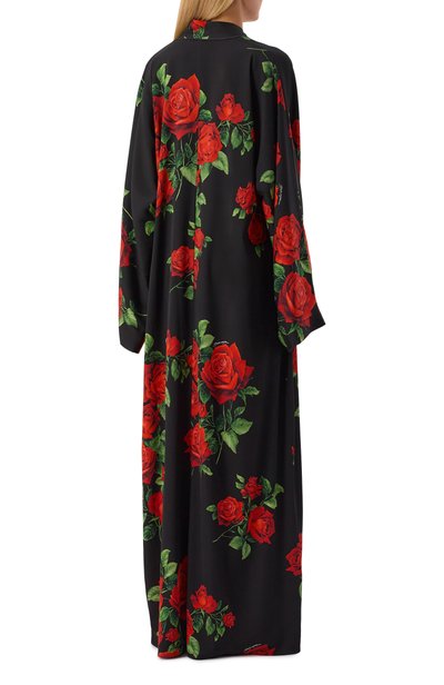 Шелковая туника DOLCE & GABBANA черного цвета по цене 679500 руб., арт. F620MT/FSA9R, фото 4 Шелковая туника DOLCE & GABBANA, арт. F620MT/FSA9R, фото 4