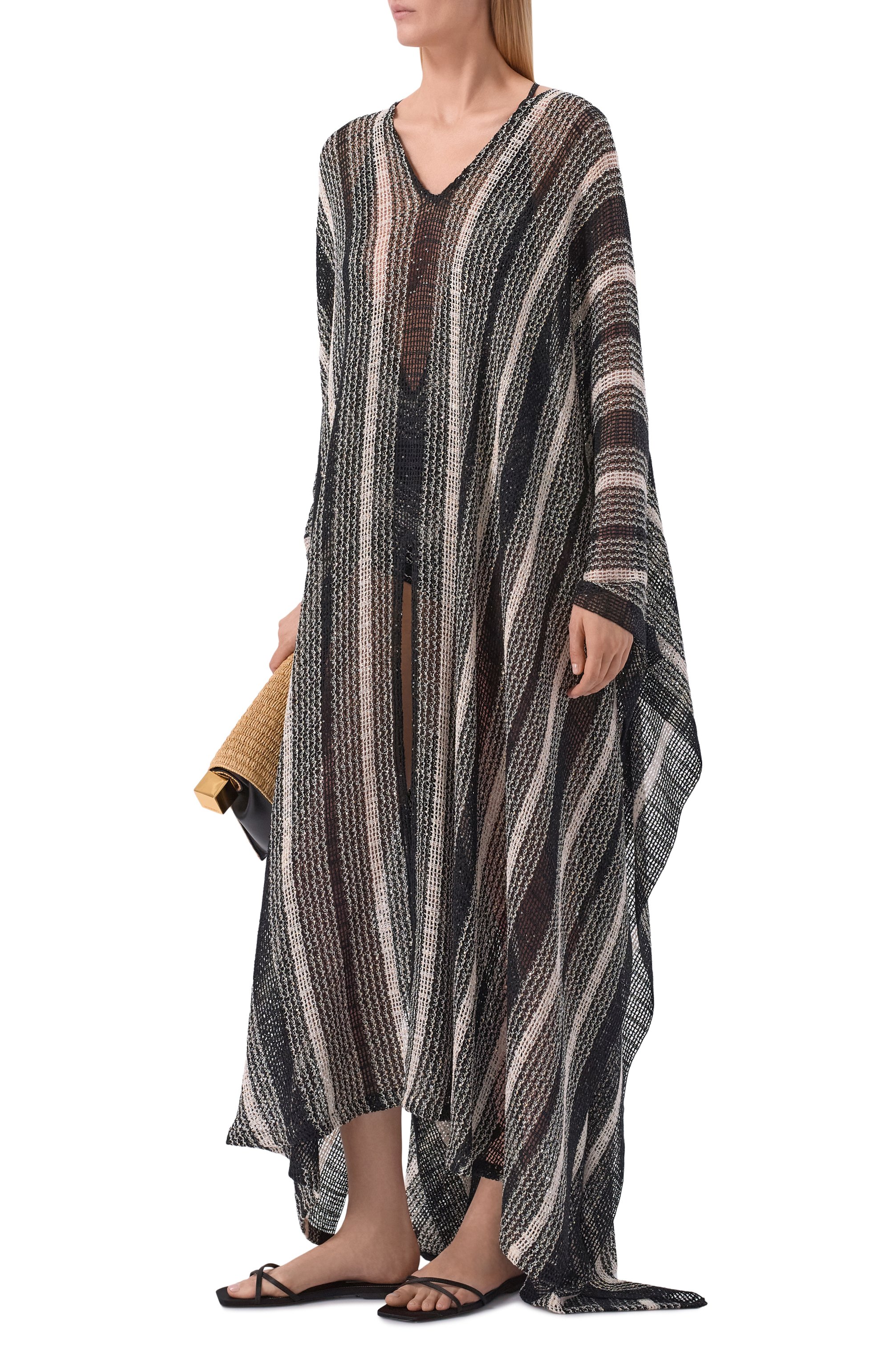 Туника MISSONI черно-белого цвета по цене 199000 руб., арт. MS26SQ2F/BV00J7, фото 2 Туника MISSONI, арт. MS26SQ2F/BV00J7, фото 2