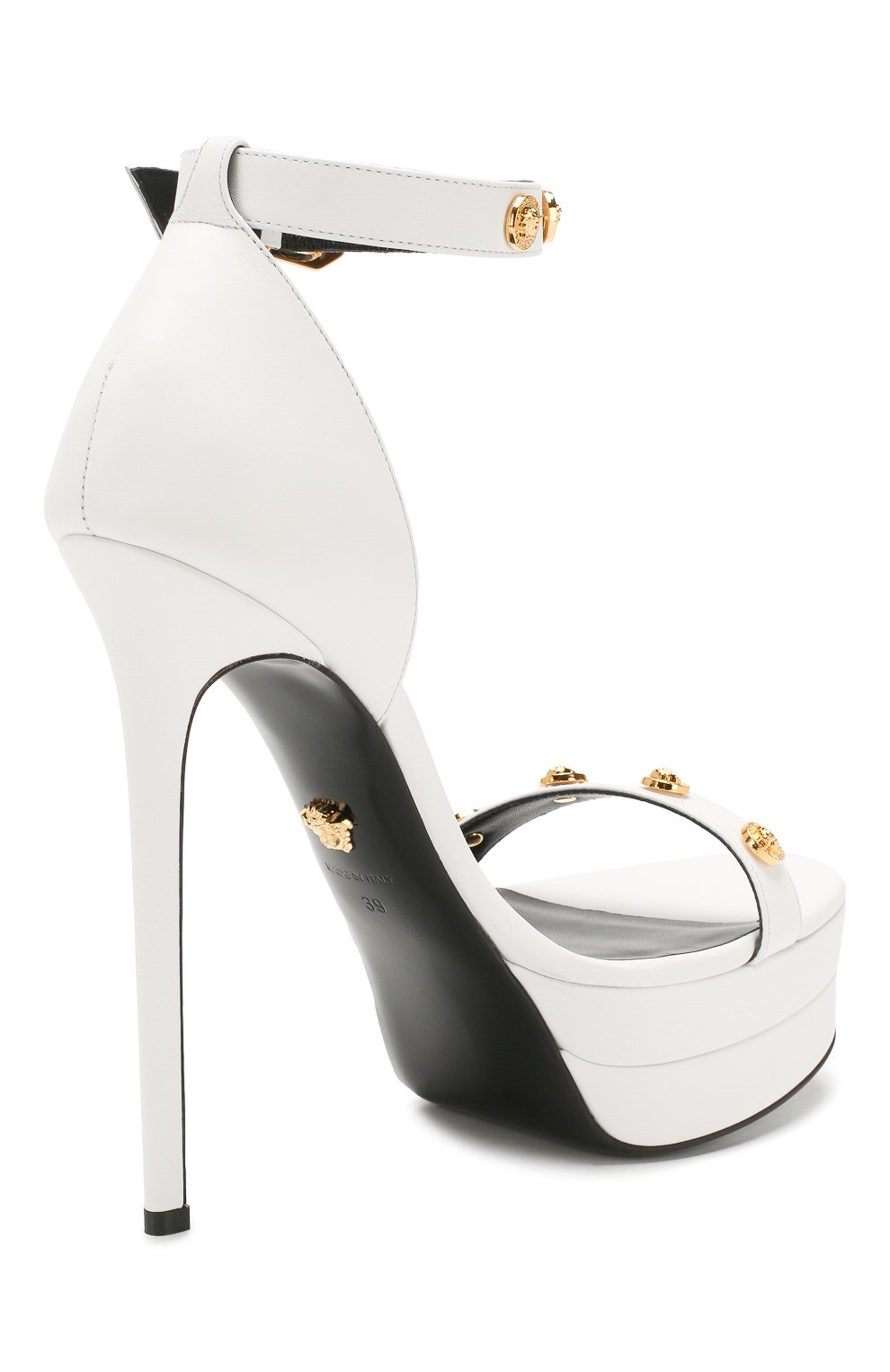 Кожаные босоножки VERSACE, арт. DSR935S/DVT2P, фото 4