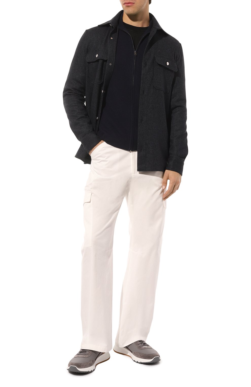 Кардиган из шерсти и вискозы WOOLRICH темно-синего цвета по цене 35000 руб., арт. CFWOKN0255MRUF0603, фото 2 Кардиган из шерсти и вискозы WOOLRICH, арт. CFWOKN0255MRUF0603, фото 2