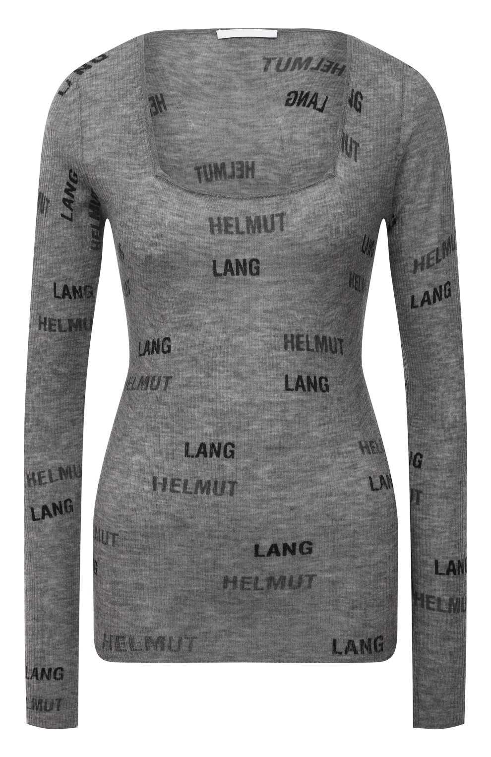Шерстяной пуловер HELMUT LANG светло-серого цвета по цене 29750 руб., арт. L04HW714, фото 1 Шерстяной пуловер HELMUT LANG, арт. L04HW714, фото 1