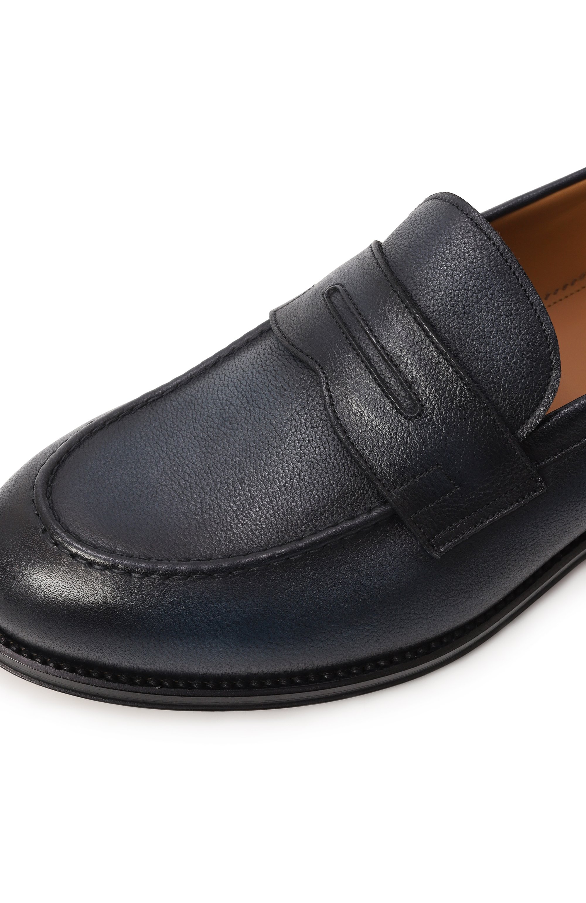 Кожаные пенни-лоферы W.GIBBS темно-синего цвета по цене 61550 руб., арт. 2366002/AMANDA, фото 7 Кожаные пенни-лоферы W.GIBBS, арт. 2366002/AMANDA, фото 7