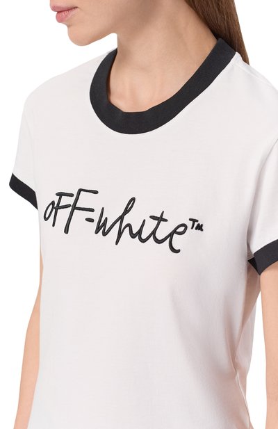 Хлопковая футболка OFF-WHITE, арт. 0WAA112S26JER001, фото 5