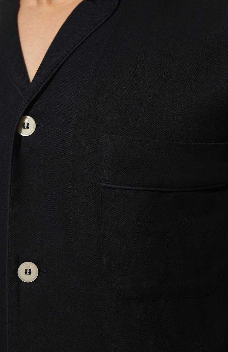 Мужская хлопковая пижама ROBERTO RICETTI темно-синего цвета, арт. PIGIAMA VENEZIA LUNG0/LX2704 | Фото 7 (Рукава: Длинные; Длина (брюки, джинсы): Стандартные; Кросс-КТ: домашняя одежда; Длина (для топов): Стандартные; Материал сплава: Проставлено; Материал внешний: Хлопок; Драгоценные камни: Проставлено)
