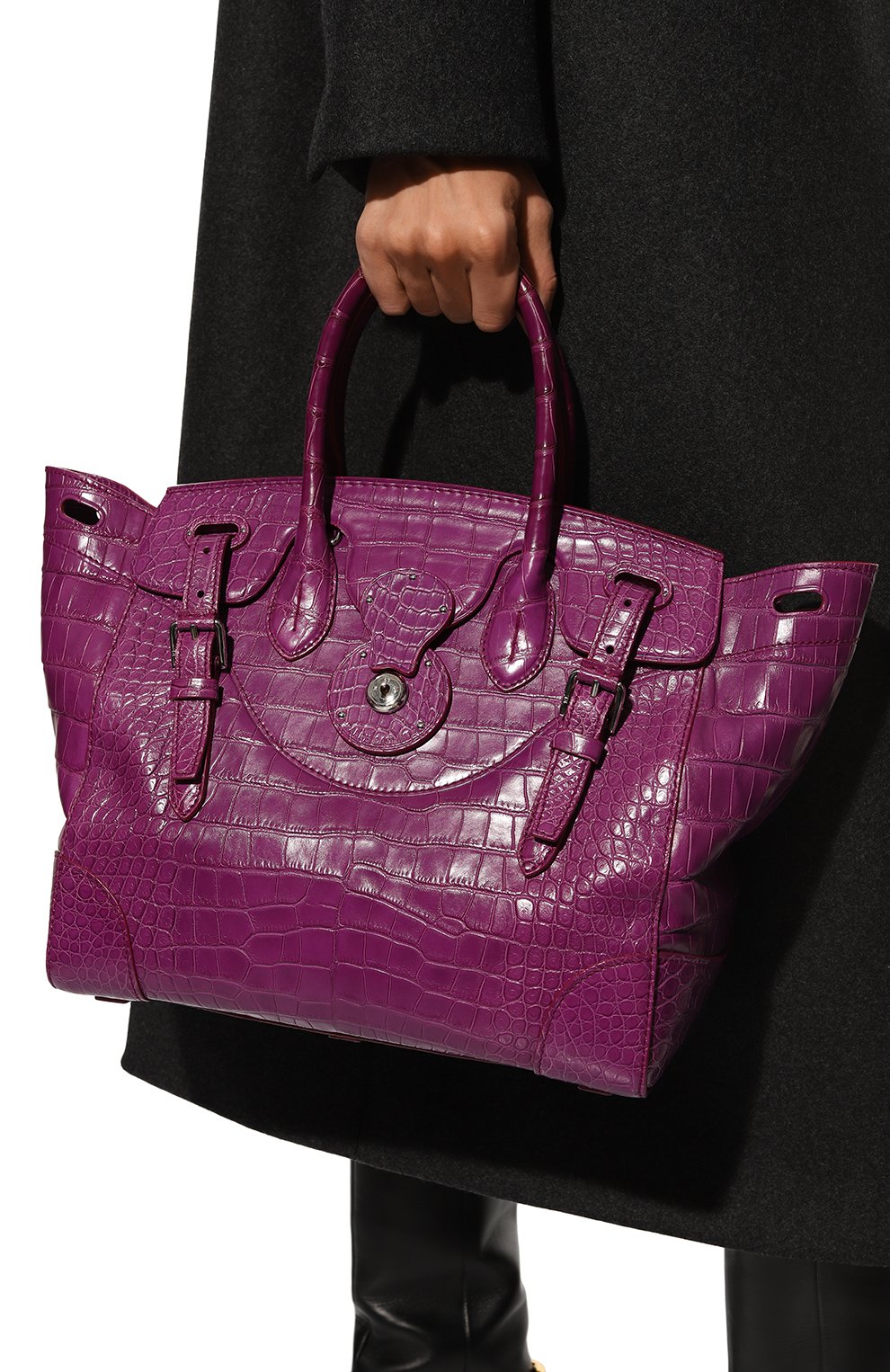 Сумка soft ricky 33 из кожи аллигатора RALPH LAUREN, арт. 69H/ITJ81/FTJ81, фото 2