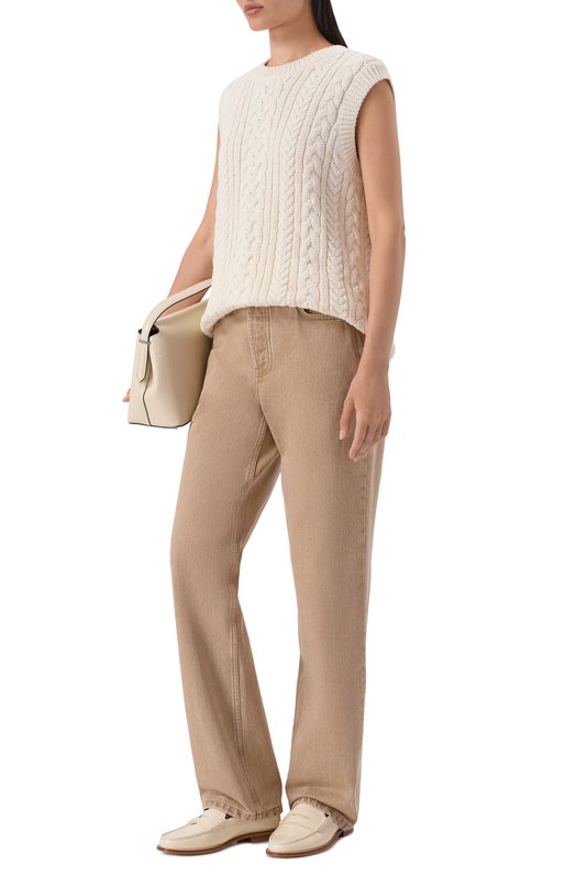 Хлопковый жилет 12 STOREEZ 135842 Кремовый  135842 Фото 2