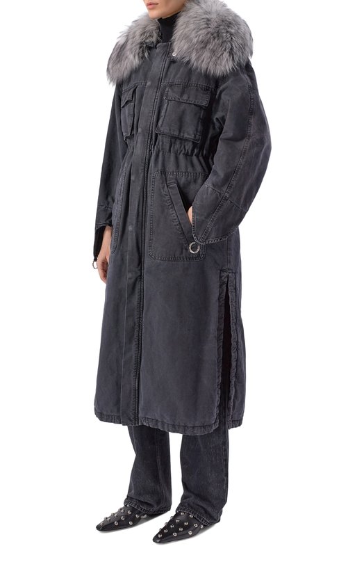 Хлопковая парка Blumarine 2J222A Чёрный  2J222A Фото 3