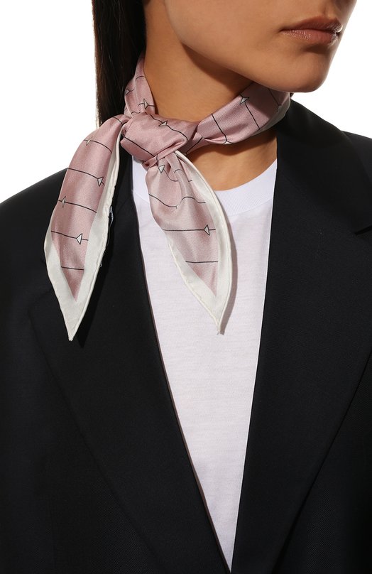 Шелковый платок Prada 1FF036-2DTR-F0V4C Красный  1FF036-2DTR-F0V4C Фото 2