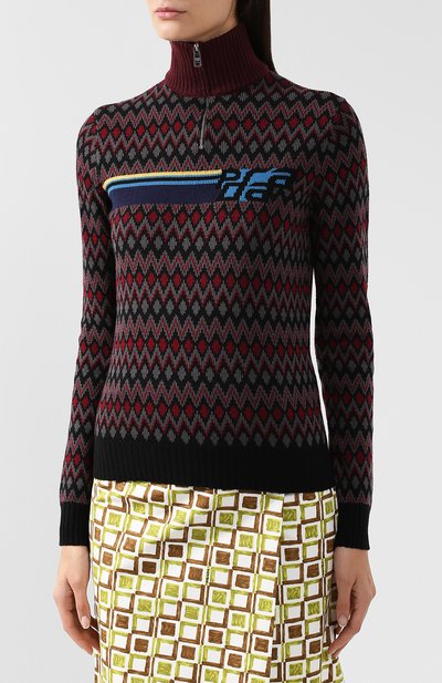 Шерстяная водолазка PRADA черного цвета по цене 83000 руб., арт. 126235-1R87-F0002, фото 3 Шерстяная водолазка PRADA, арт. 126235-1R87-F0002, фото 3