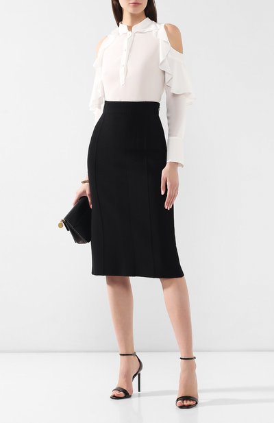 Юбка из смеси вискозы и шелка ALEXANDER MCQUEEN, арт. 571648/Q1WV0, фото 2