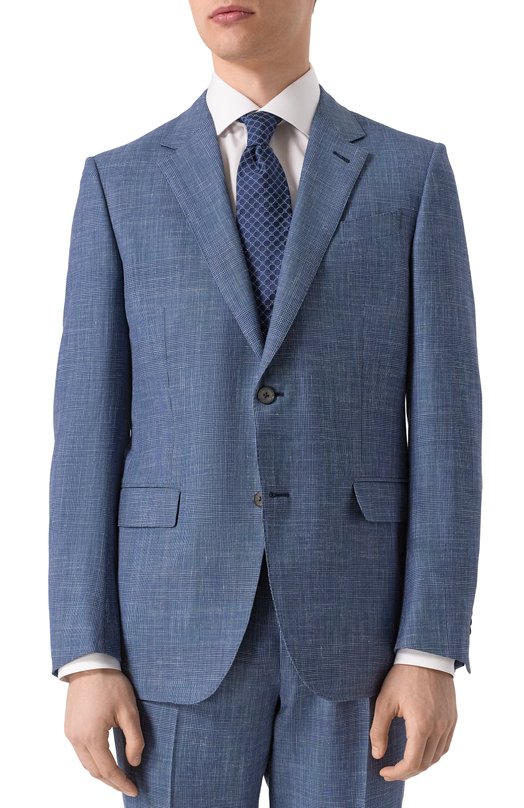 Костюм из шерсти и шелка Zegna 221225/949503A9 Синий  221225/949503A9 Фото 3