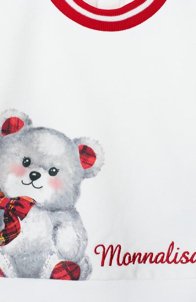 Хлопковый свитшот MONNALISA, арт. 394615P9, фото 3