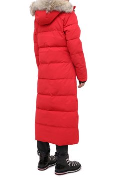 Женский пуховик mystique CANADA GOOSE красного цвета, арт. 3035L | Фото 4 (Рукава: Длинные; Материал внутренний: Не назначено; Материал внешний: Синтетический материал; Кросс-КТ: Пуховик; Материал сплава: Проставлено; Стили: Спорт-шик; Материал подклада: Синтетический материал; Длина (верхняя одежда): Длинные; Драгоценные камни: Проставлено; Материал утеплителя: Пух и перо)